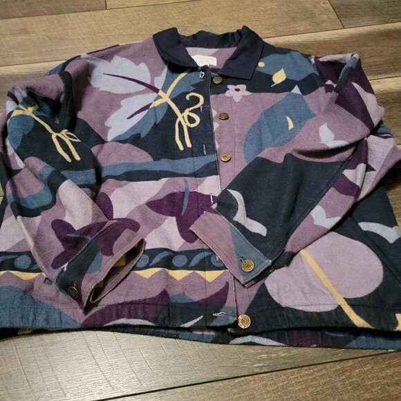 CHRISTOPHER and Banks Lightweight Jean style Jacket - Multiple blues/purples - Picture 2 of 6